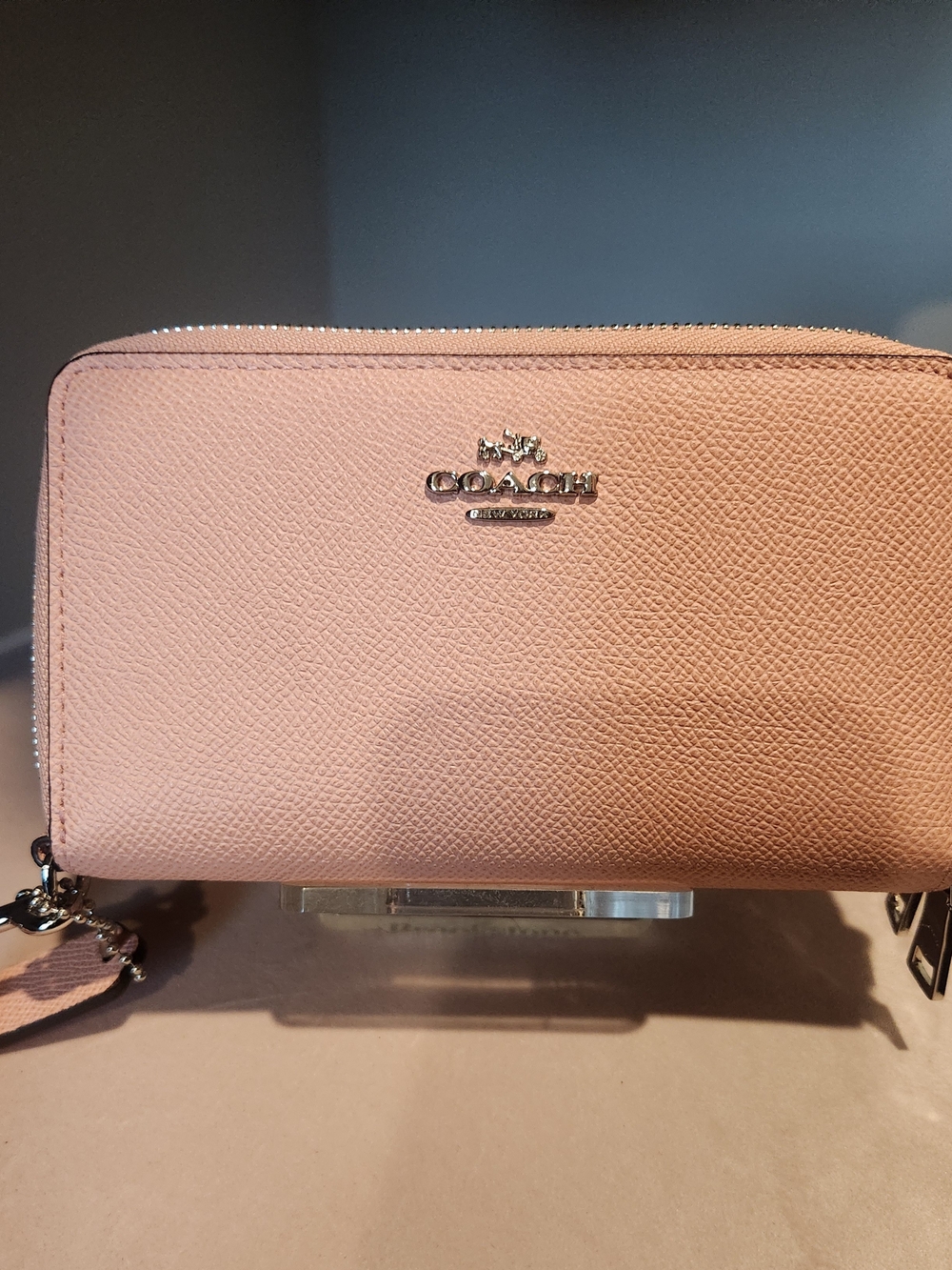 Coach Pink Leather Zip Wallet
